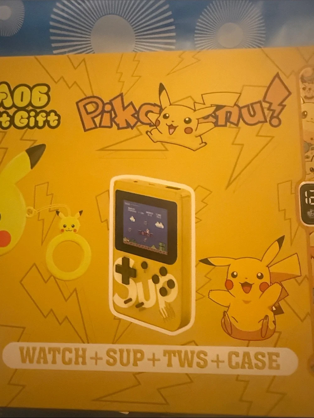 Pikachu 4-in-1 Kids Gaming & Wearable Set - Yellow brand new and never been used